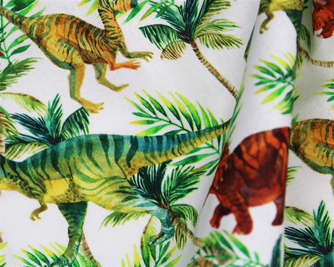 White Printed Cotton Fabrics