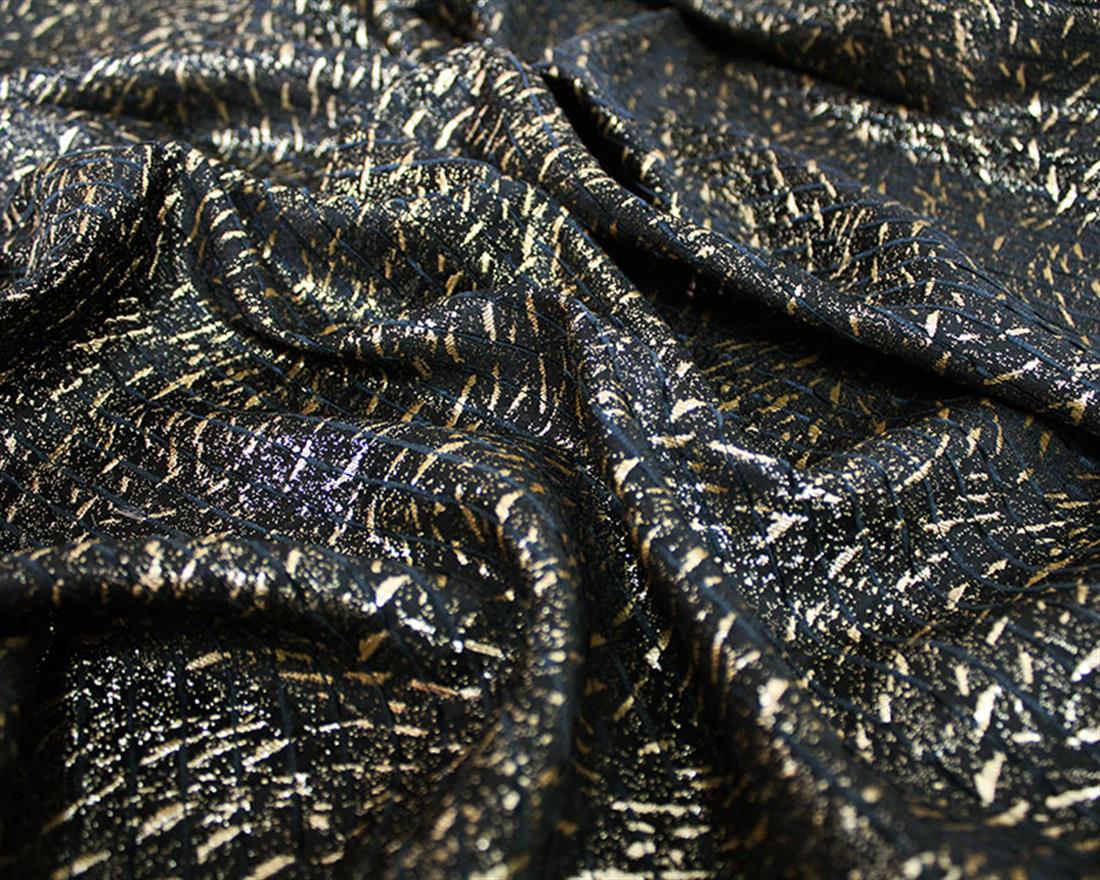 Black Speckled Striped Brocade