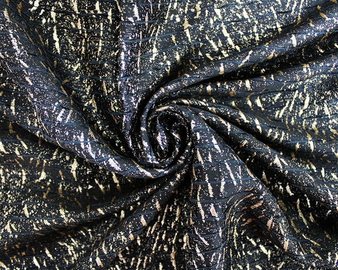 Black Speckled Striped Brocade