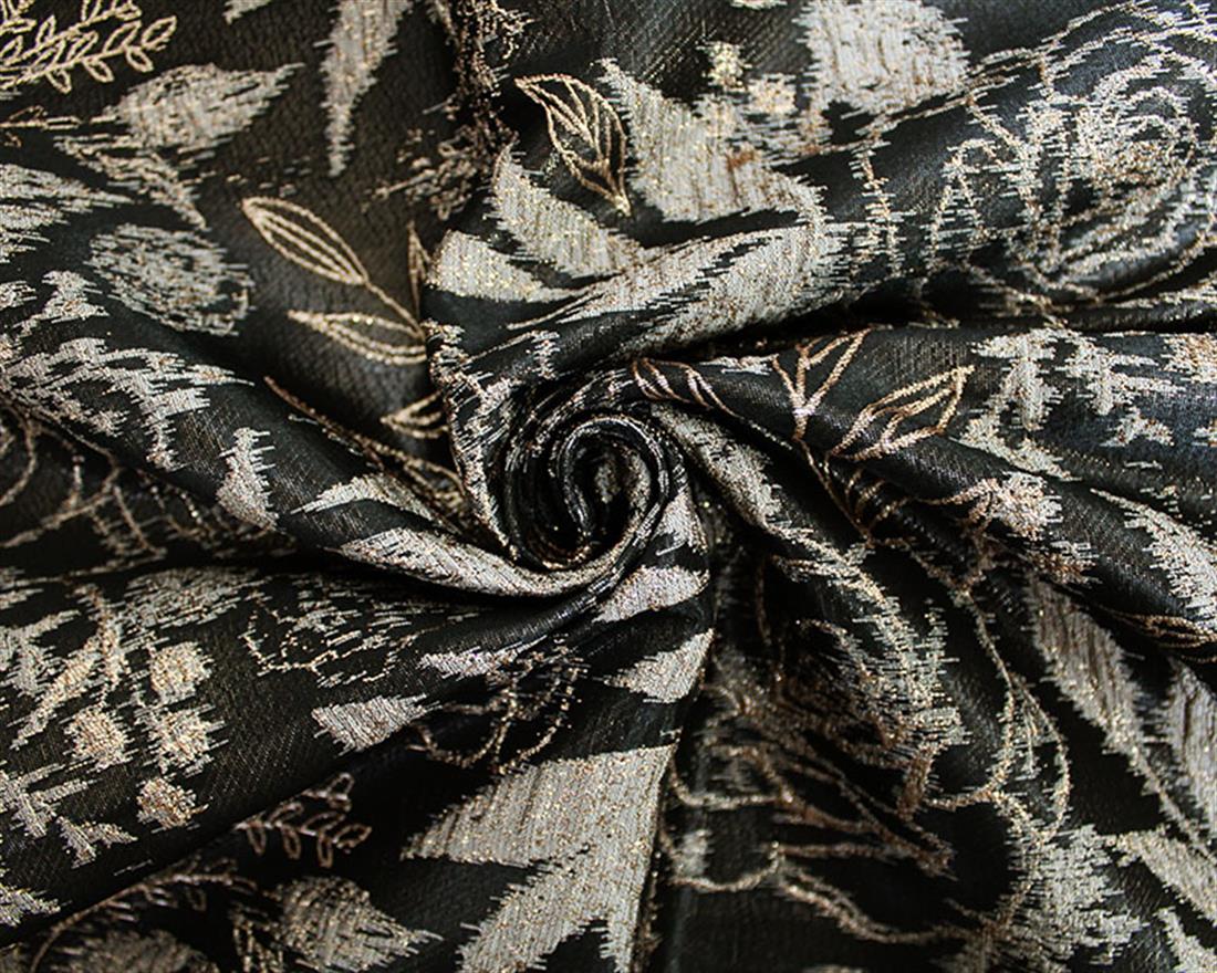 Blush Metallic Rose Bush Brocade