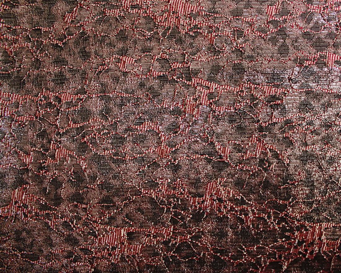 Dark Red Abstract Brocade