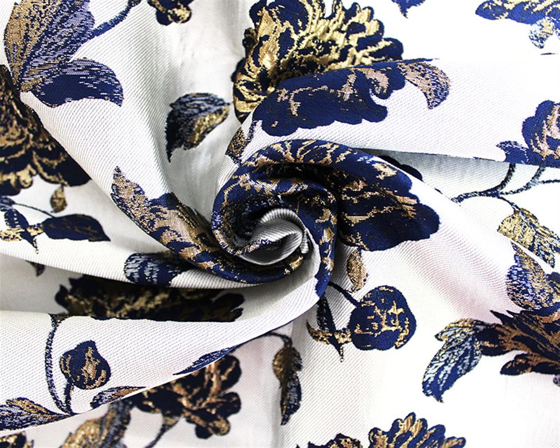 Off White Ornate Flowers Brocade