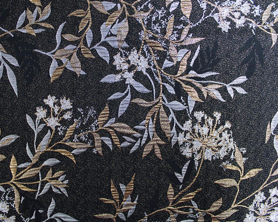 Black Garden Bloom Brocade