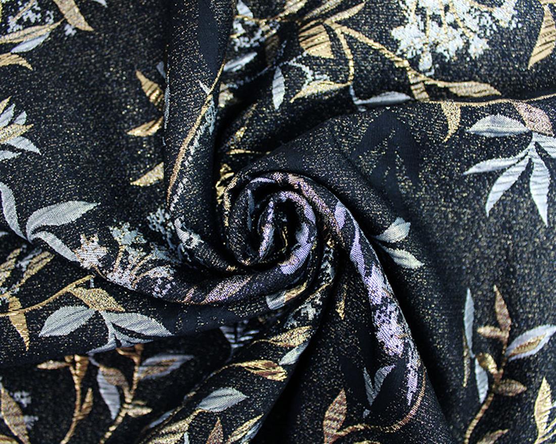Black Garden Bloom Brocade
