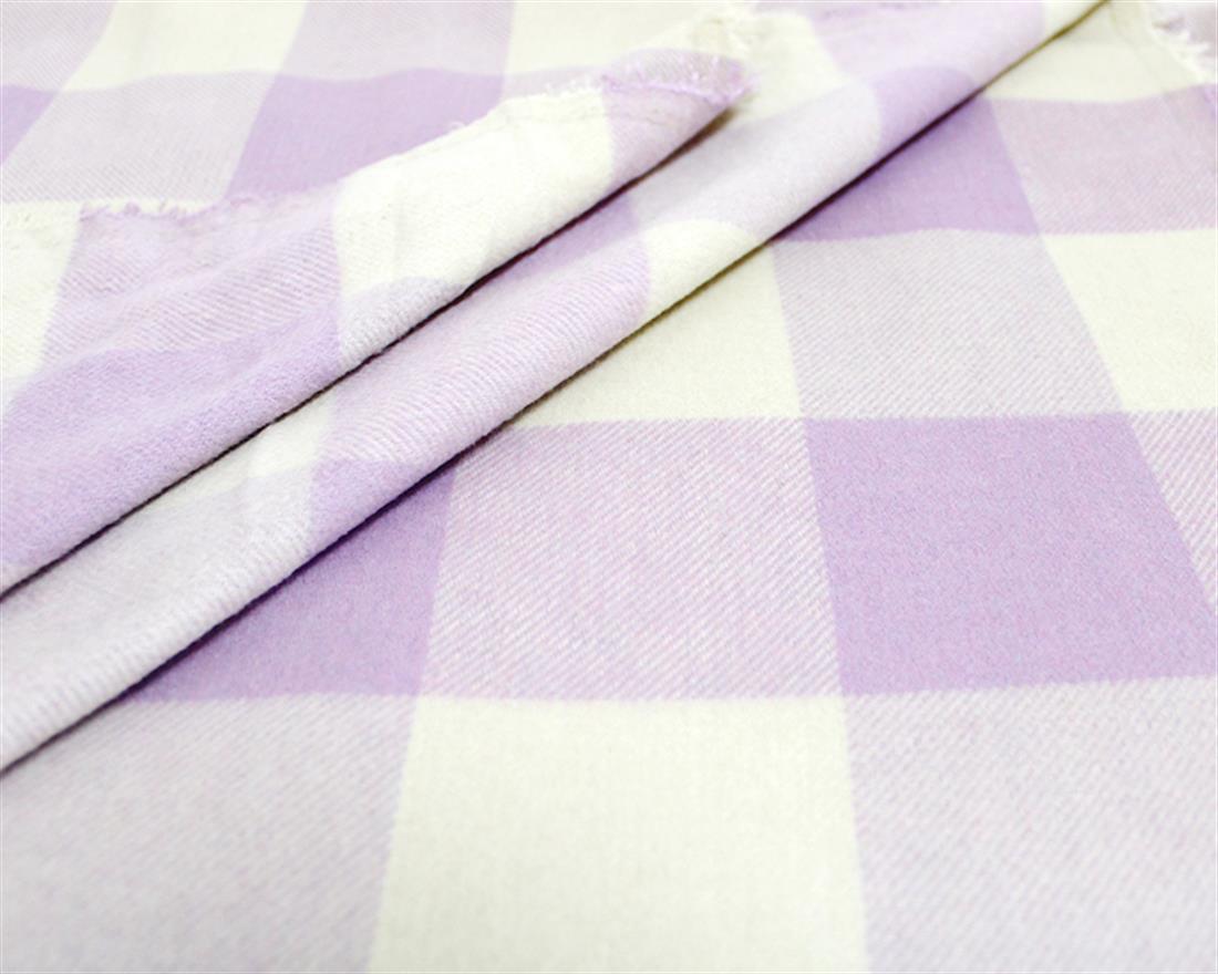 Lilac Large Check Wool Mix