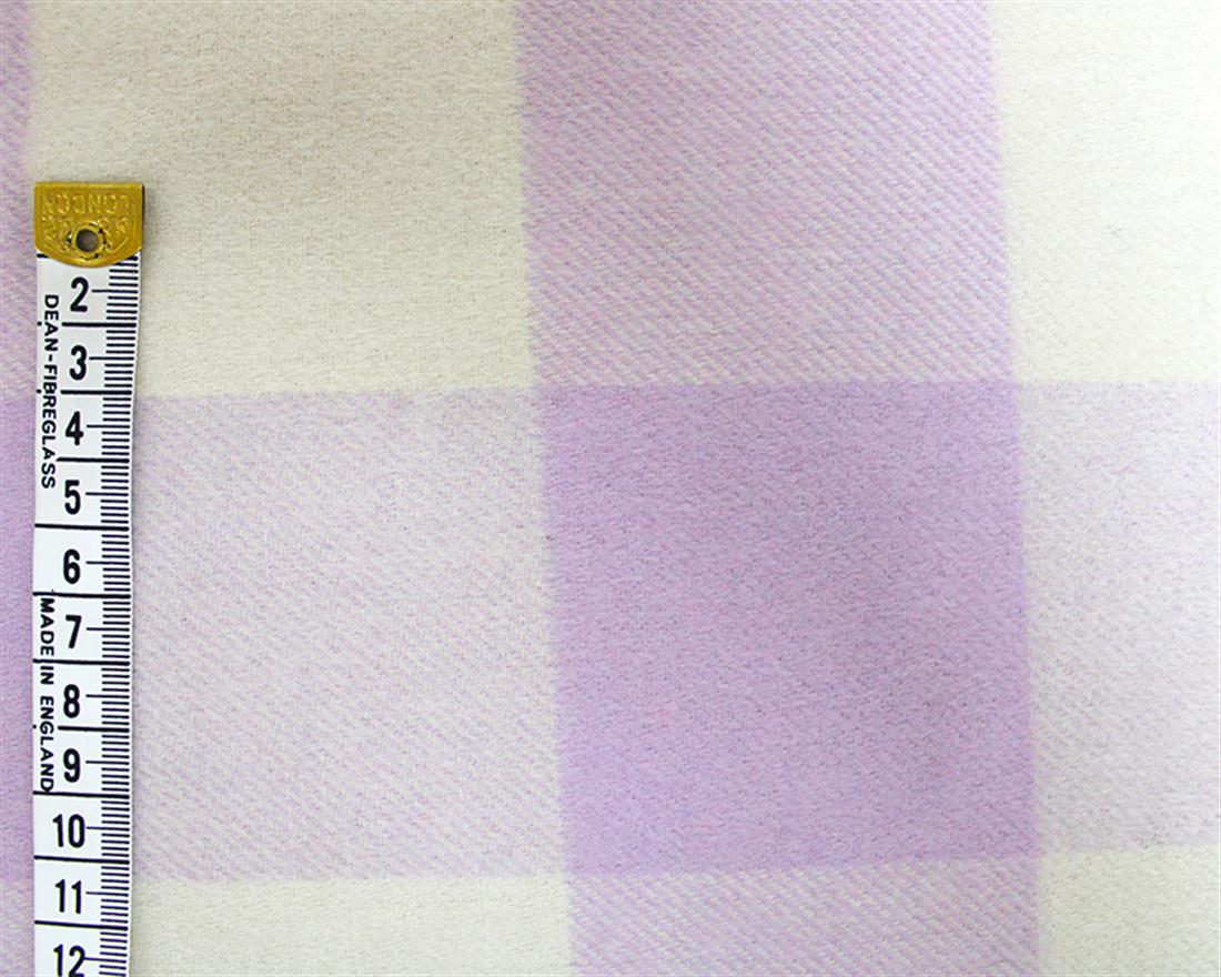 Lilac Large Check Wool Mix