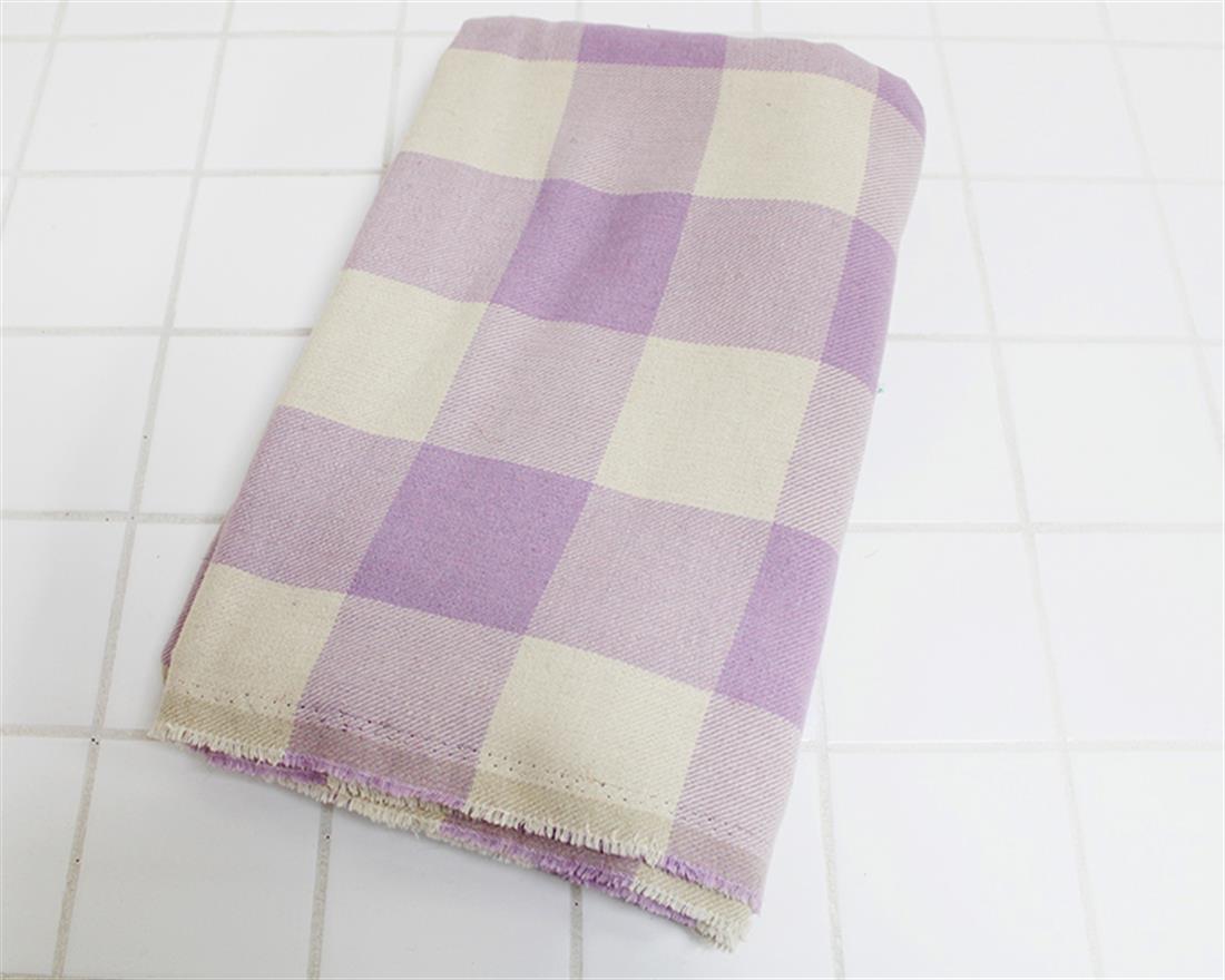 Lilac Large Check Wool Mix