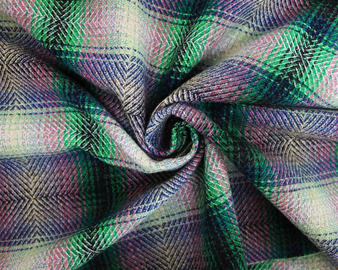 Multicolour Psychedelic Tartan Wool Mix