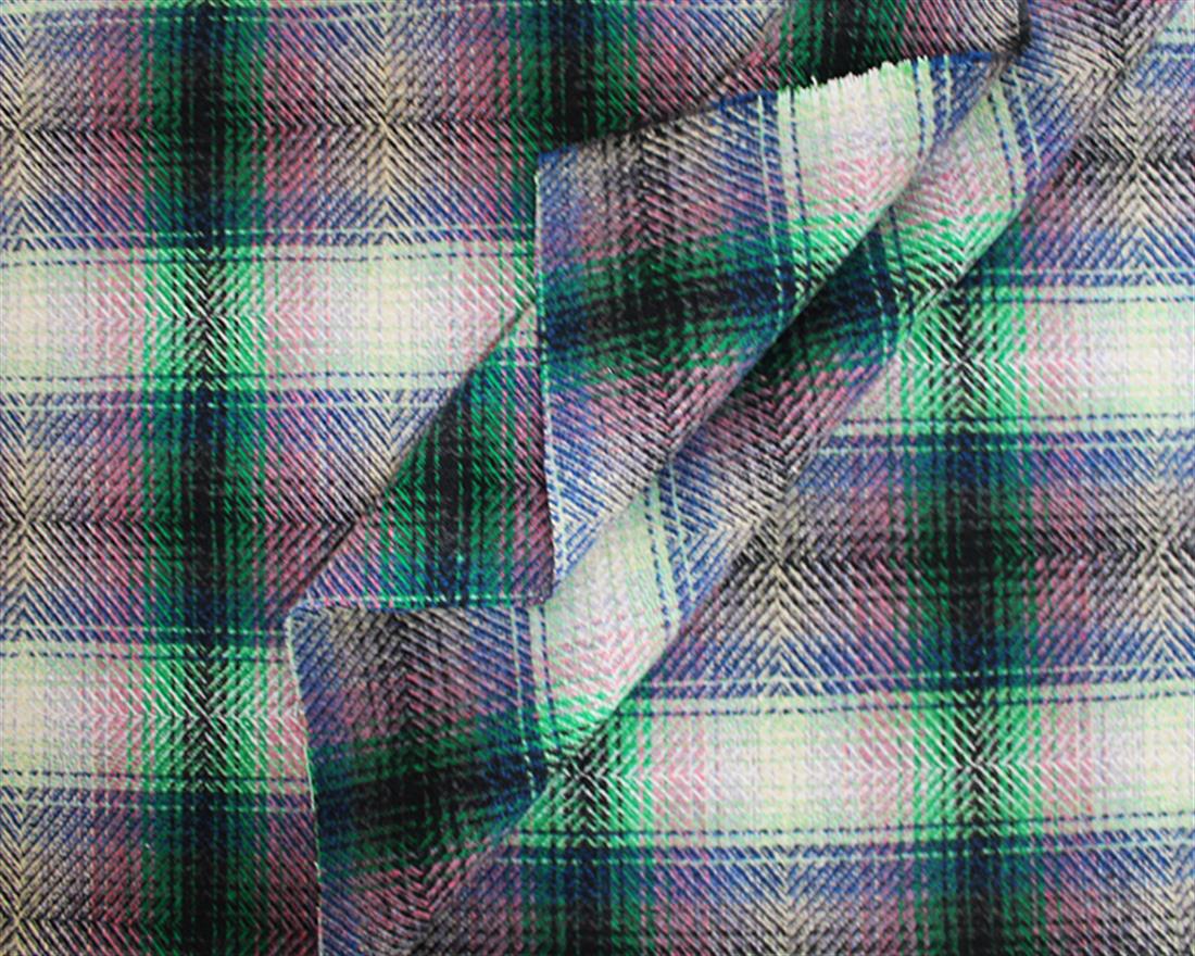 Multicolour Psychedelic Tartan Wool Mix