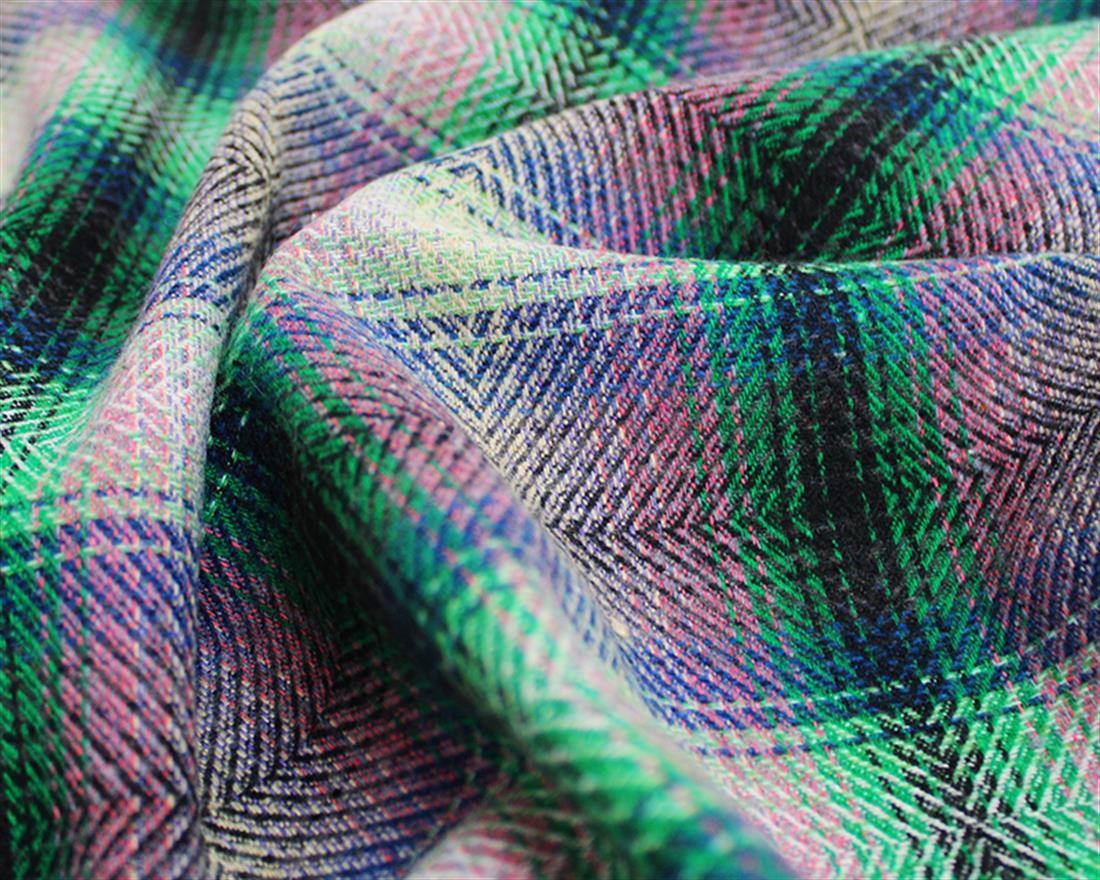 Multicolour Psychedelic Tartan Wool Mix