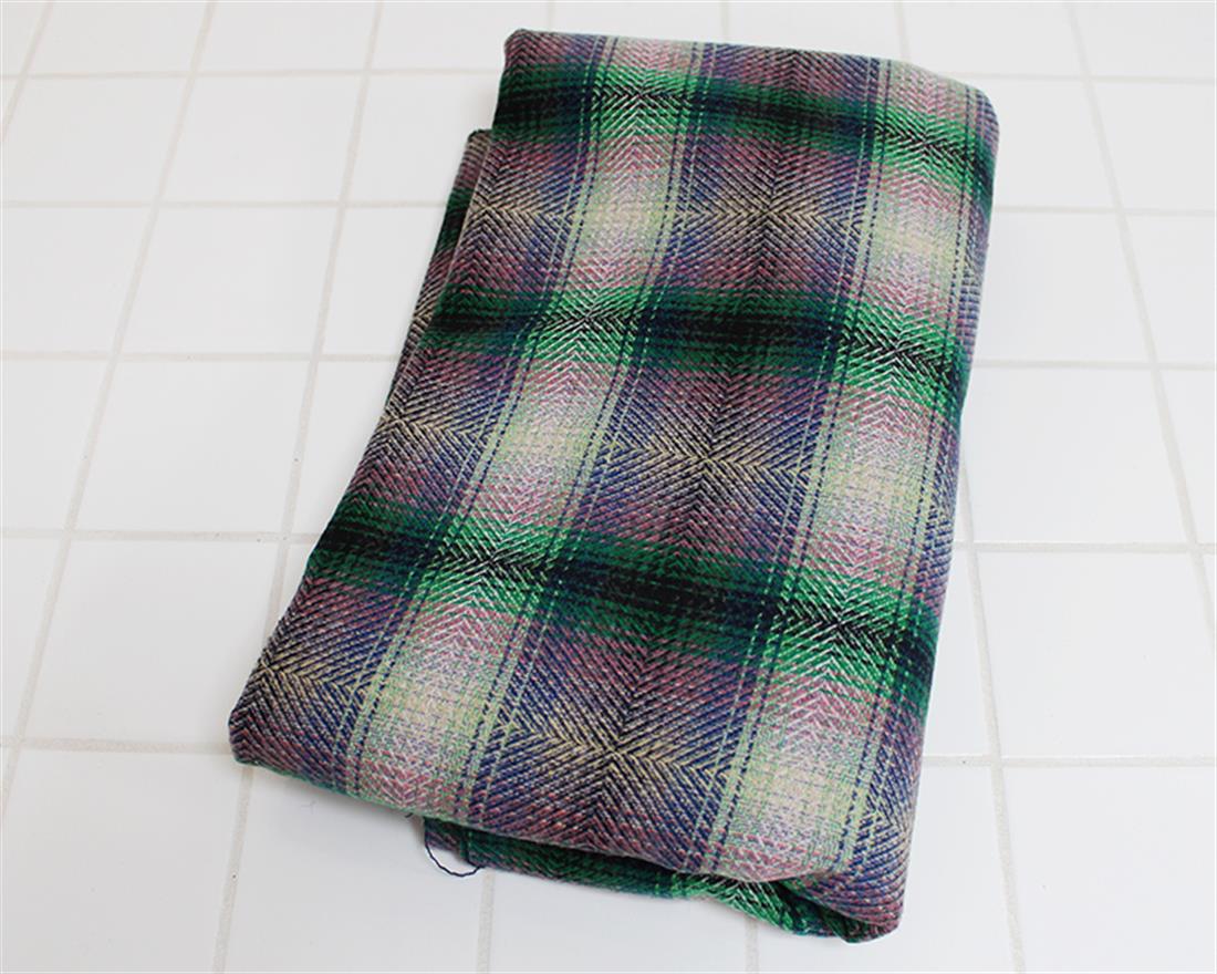 Multicolour Psychedelic Tartan Wool Mix