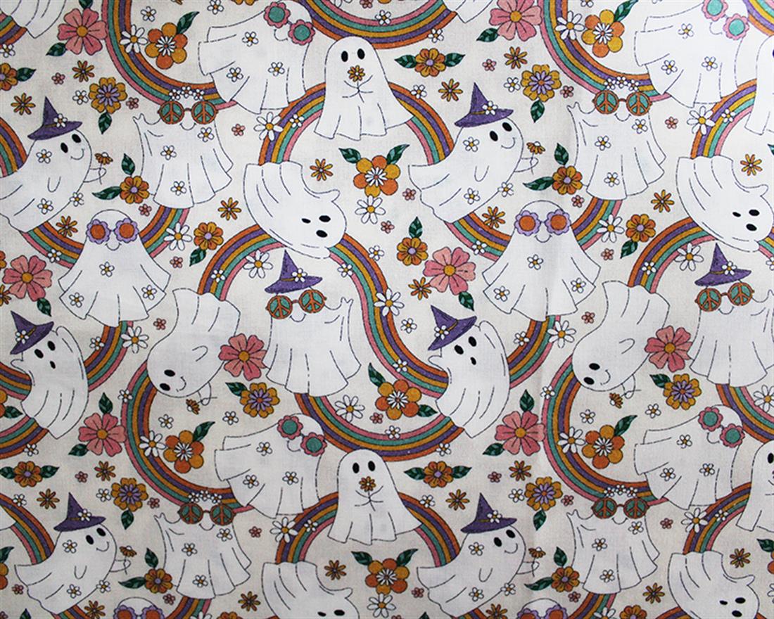 White Little Johnny Retro Boo Ghost Cotton