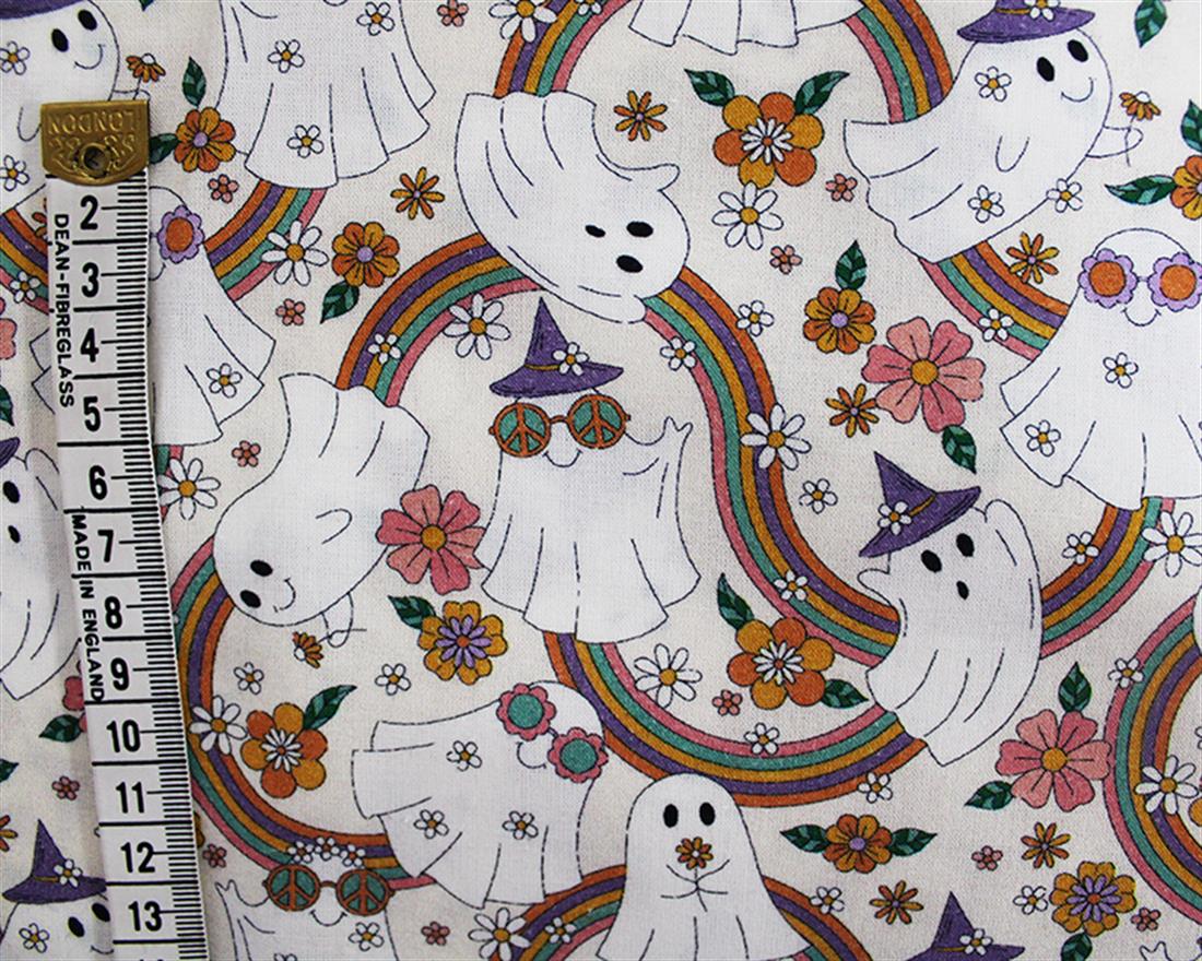 White Little Johnny Retro Boo Ghost Cotton
