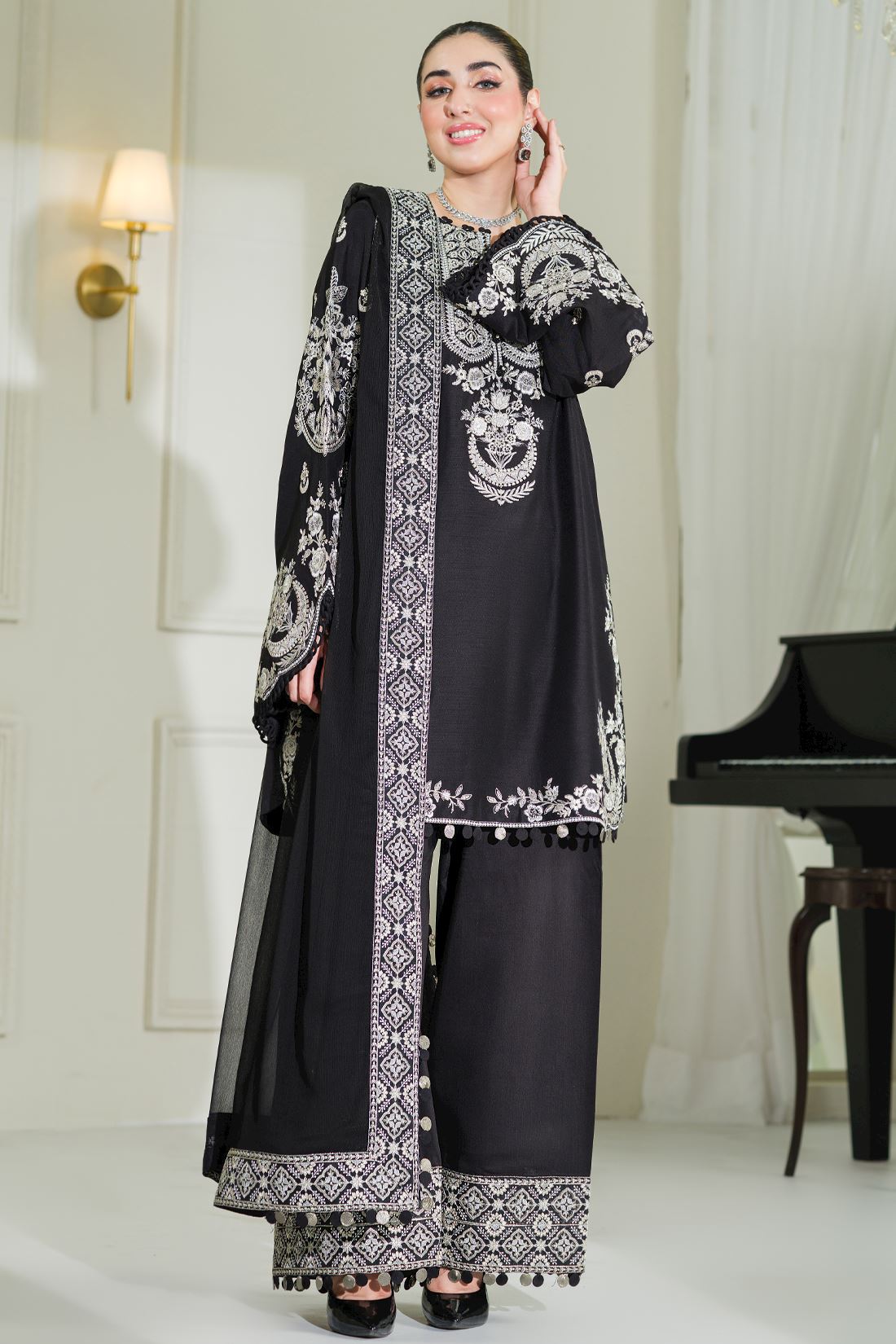 Embroidered Chiffon Ladies Readymade