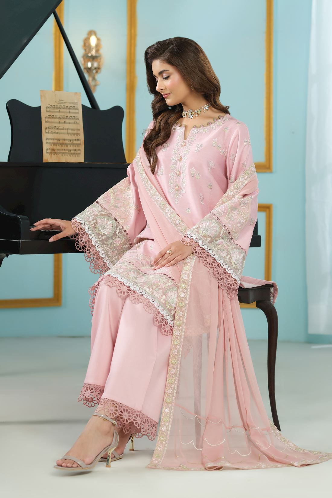 Embroidered Chiffon Ladies Readymade