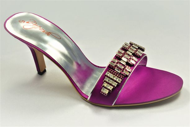 Majent Ladies Shoes Open Toe with Rhinestone Embellishment