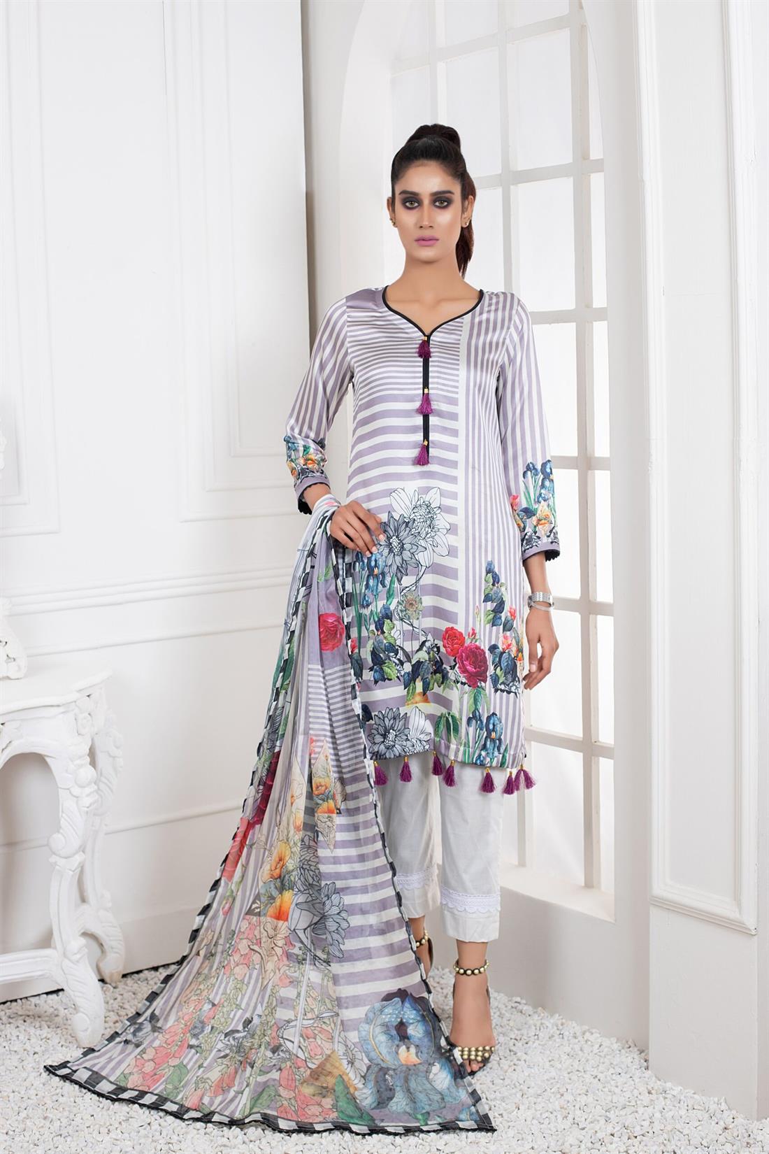 Multicolour Printed Silk Ladies Tunics and Kurta