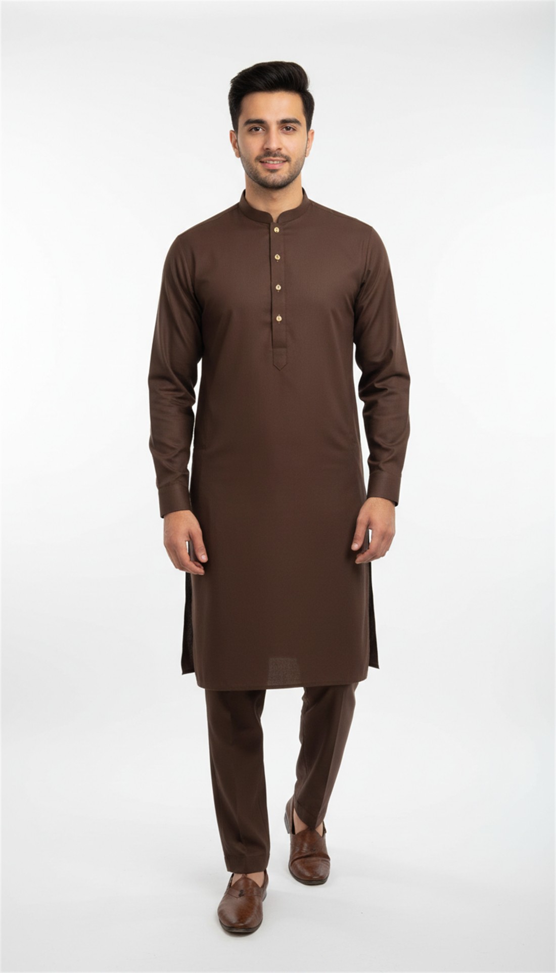 Brown Mens Kurta Pajama
