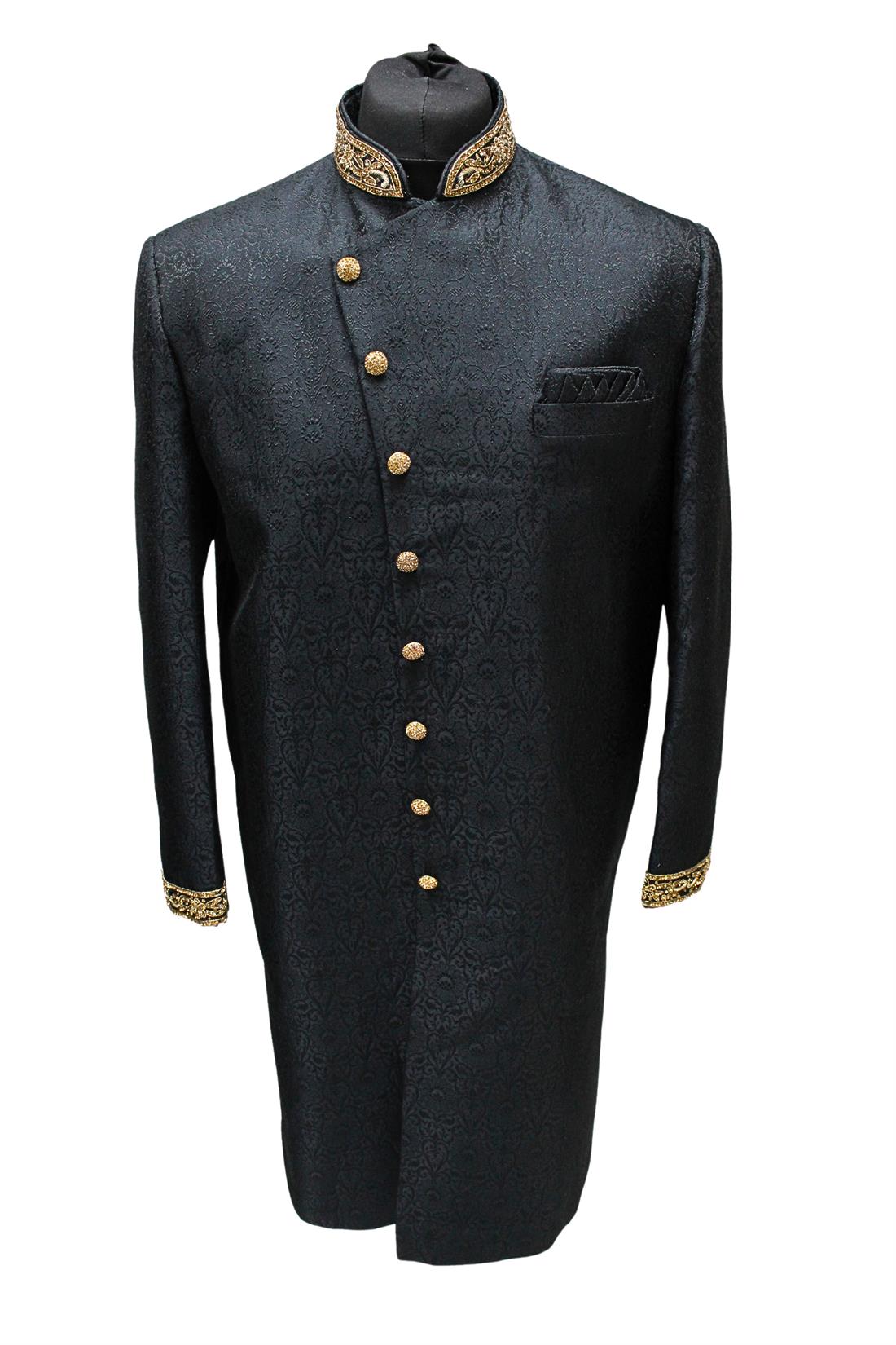 Black Mens Sherwani