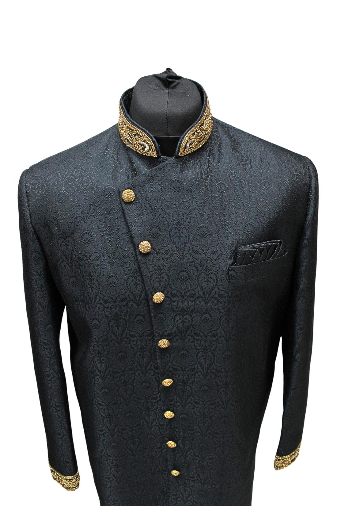 Black Mens Sherwani