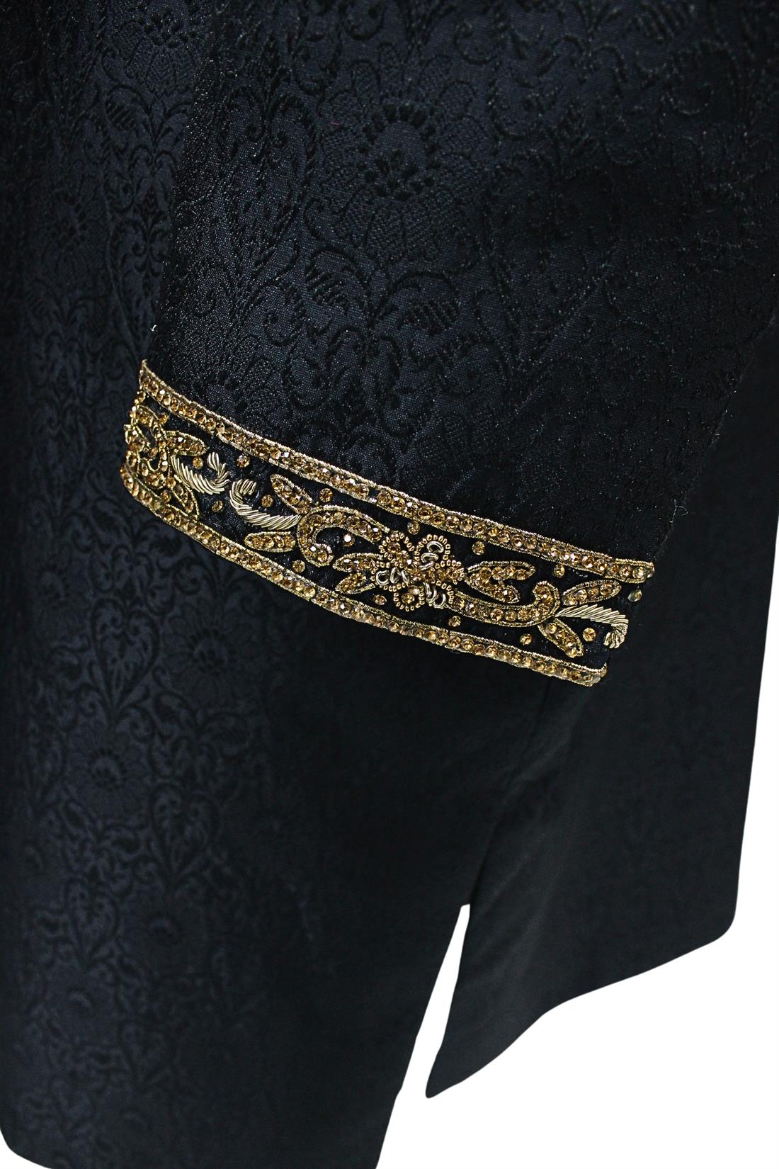 Black Mens Sherwani