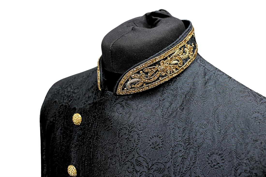 Black Mens Sherwani