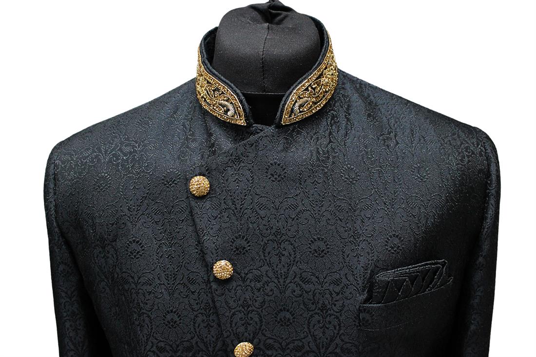 Black Mens Sherwani