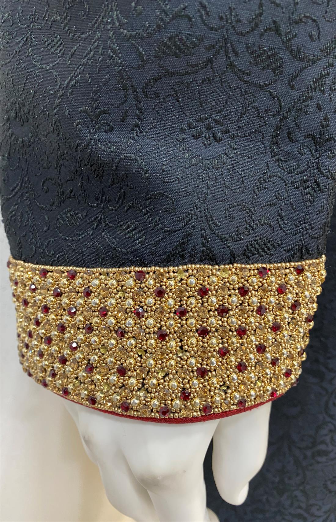 Black Embroidered Mens Sherwani