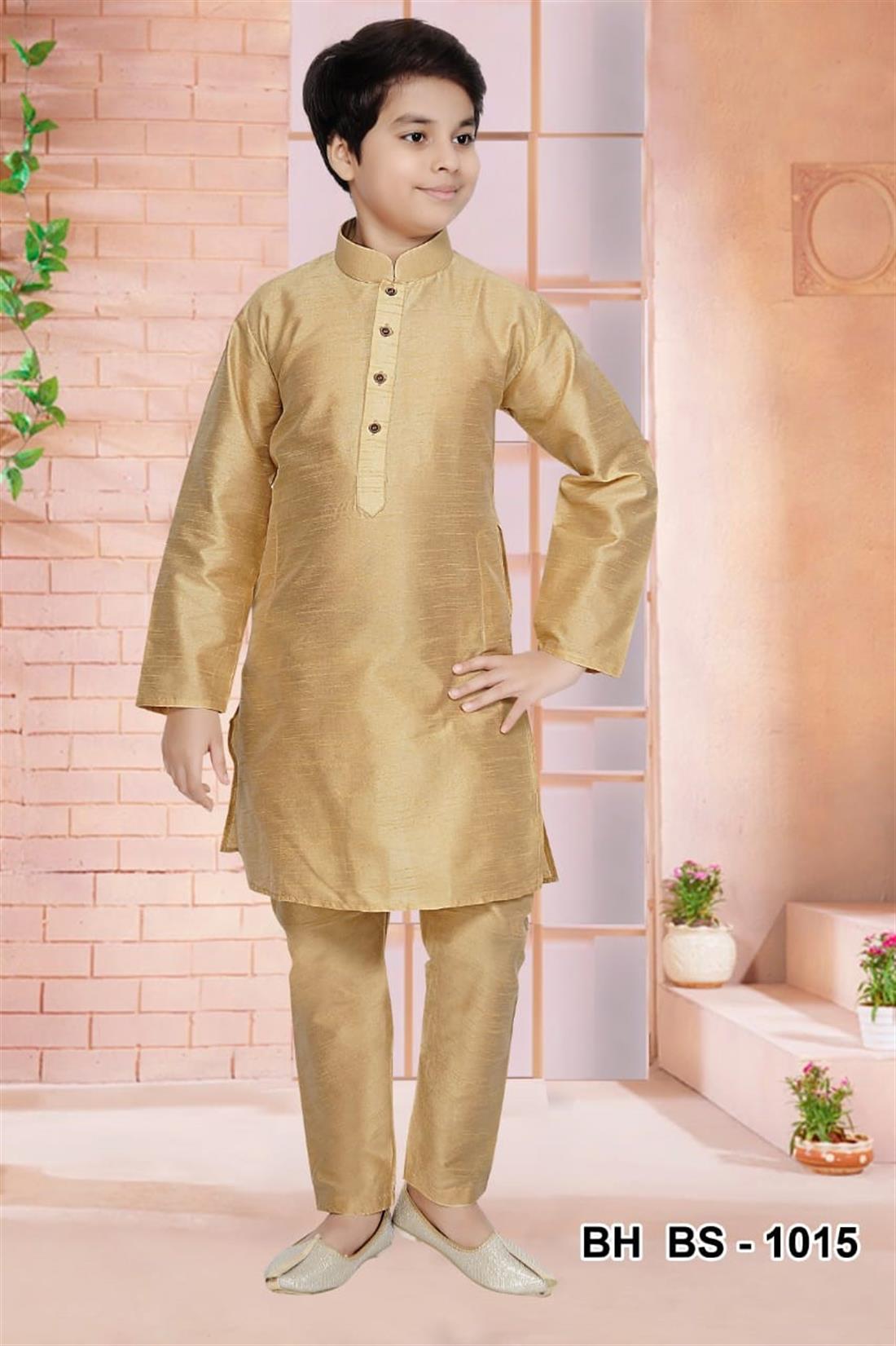 Gold Boys Kurta Pajama