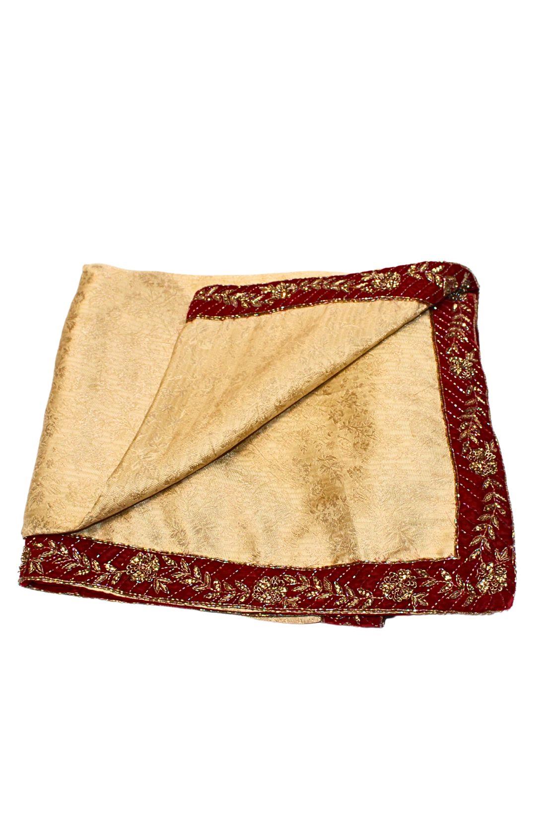 Gold X1 Embroidered Velvet Shawl