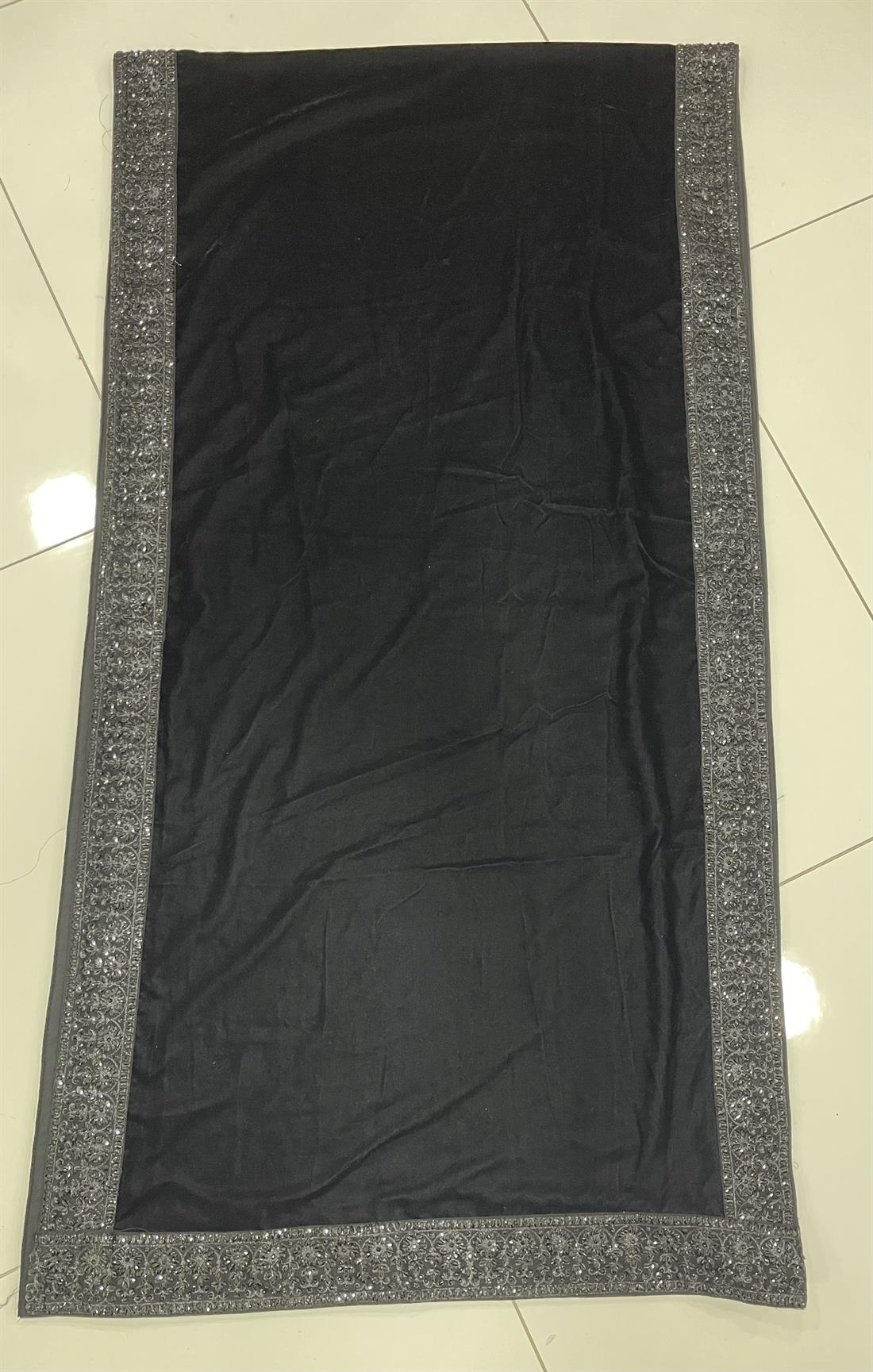 Black Velvet Mens Shawls