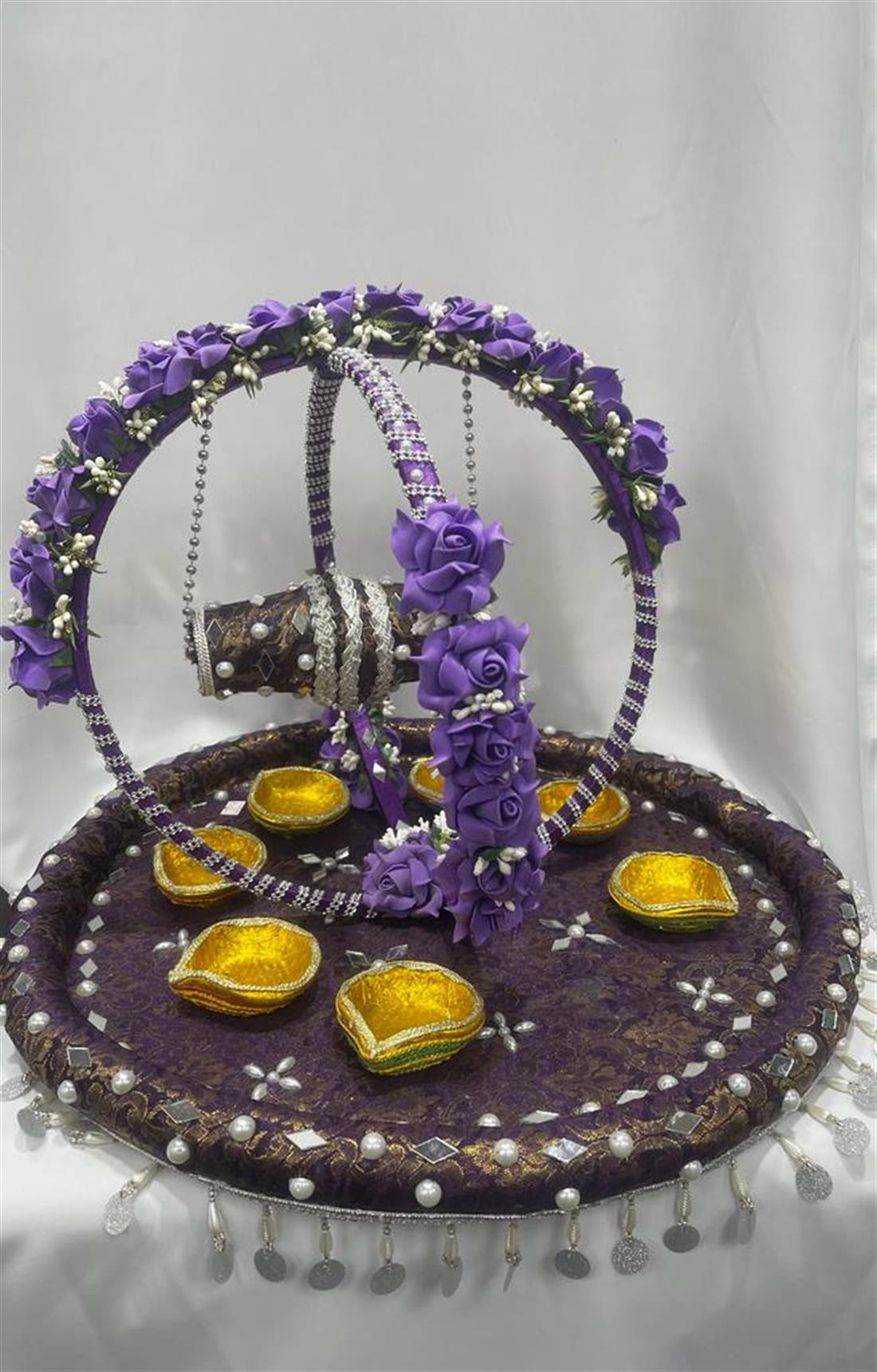 Purple Mehndi Plates
