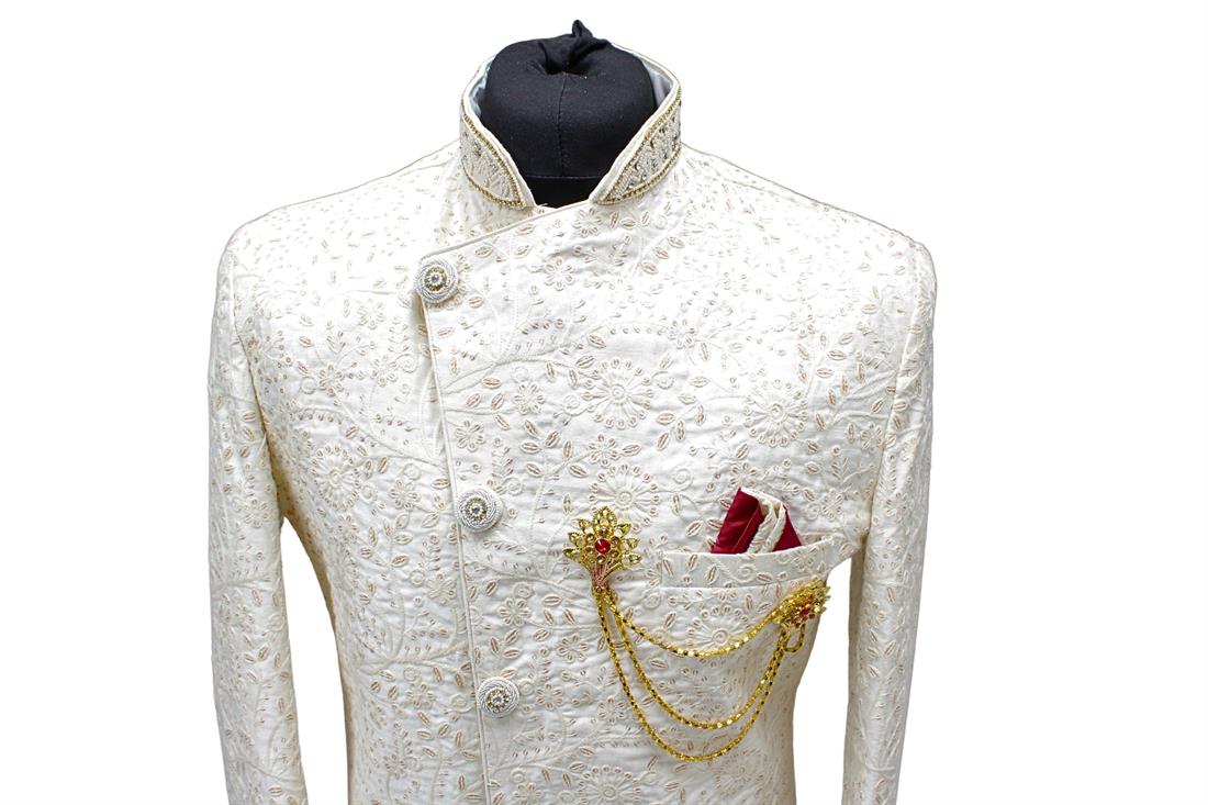 Cream Mens Sherwani