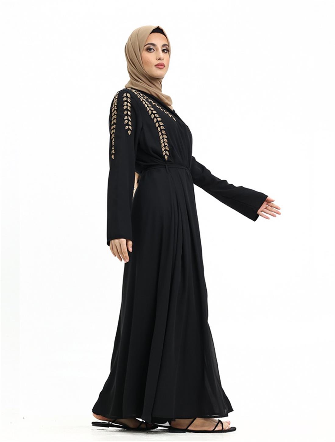 Black Stunning Georgette Abaya