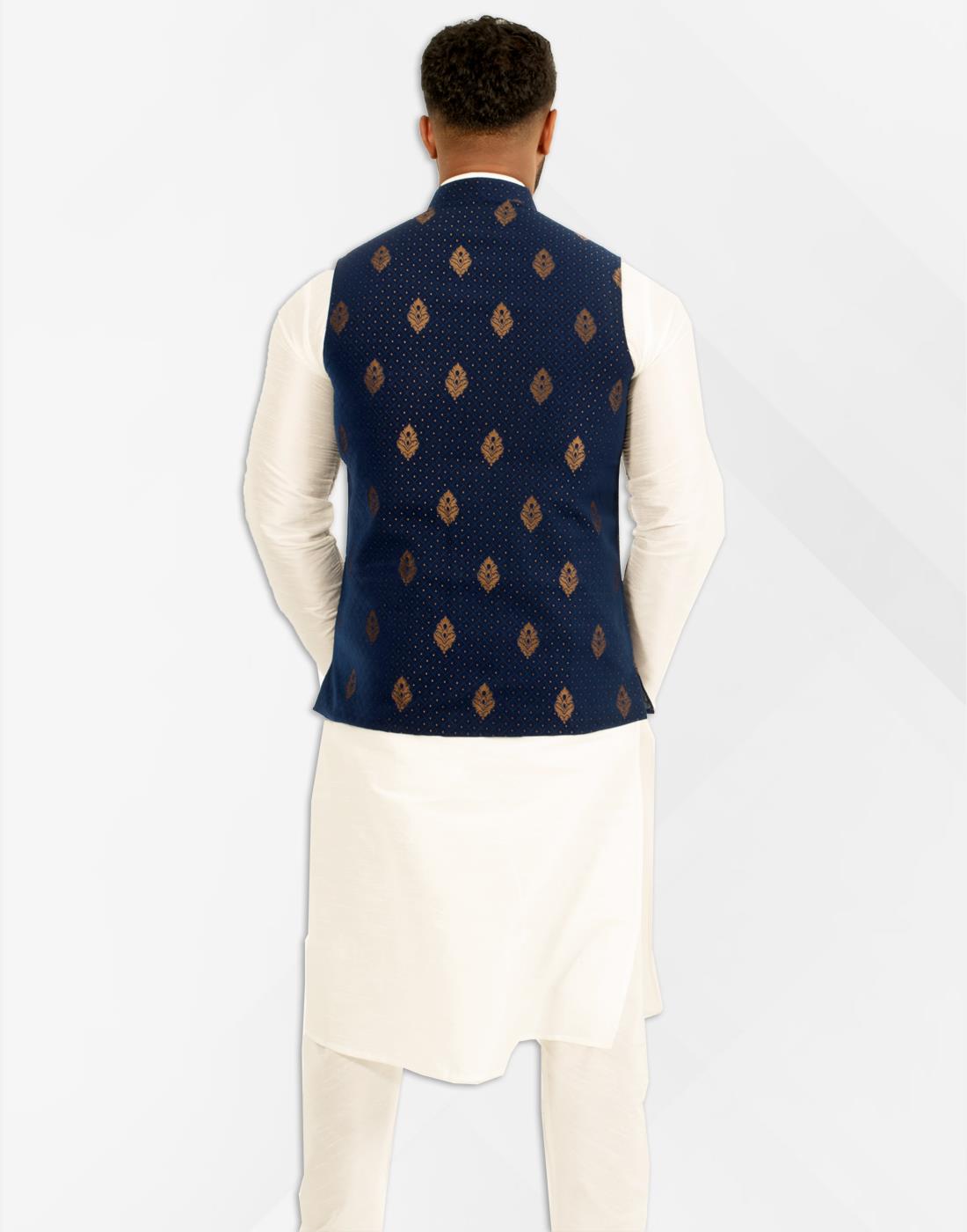 Navy & Gold Mens Waistcoat