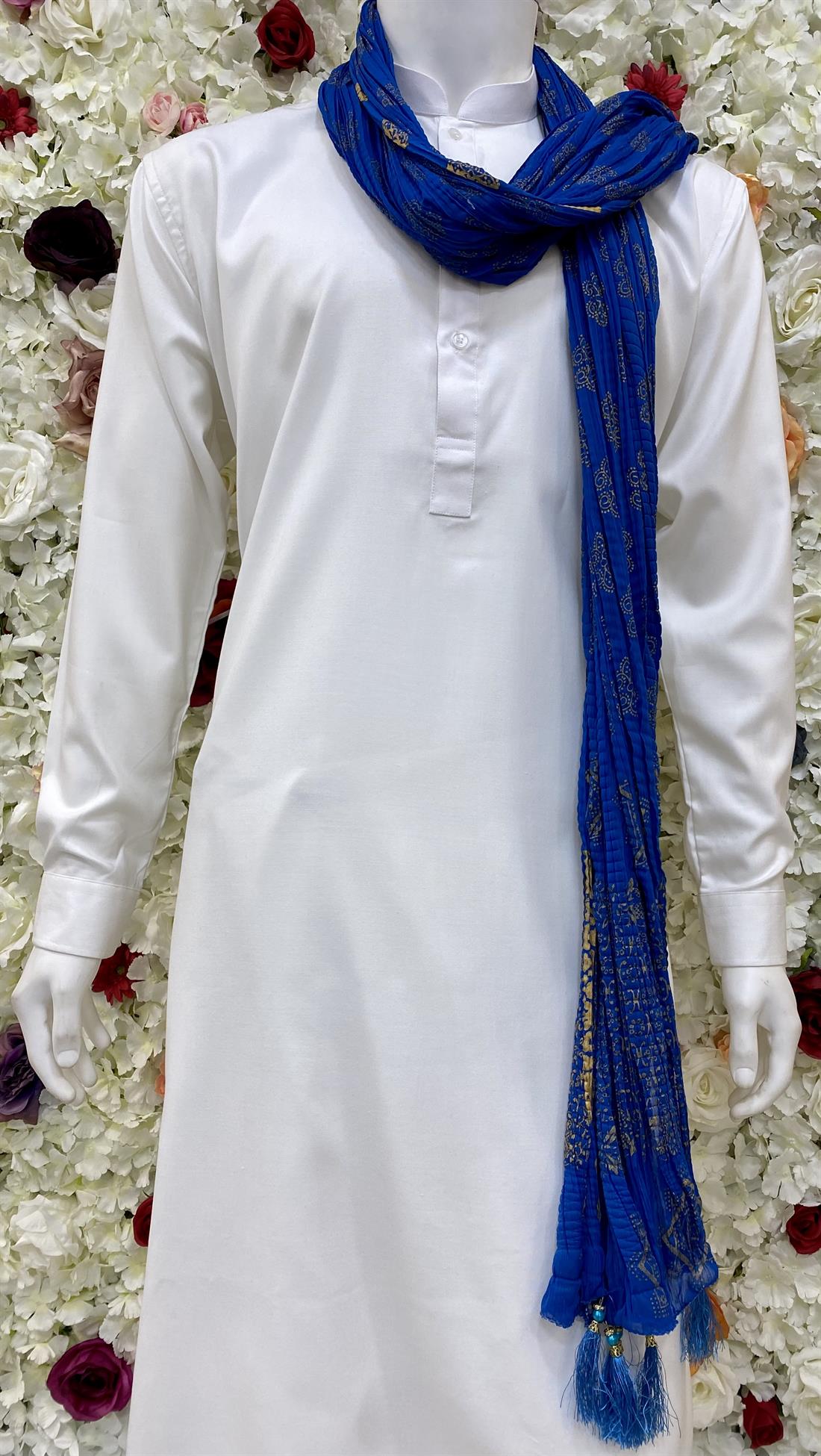 Blue & Gold Mens Shawls