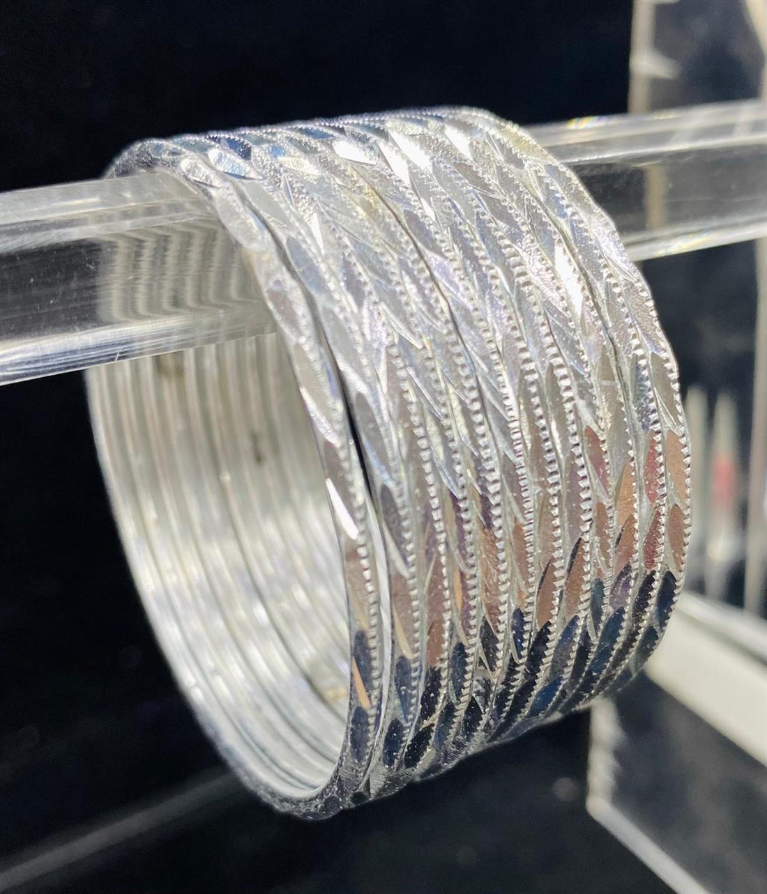 Silver Adults Metal Bangles