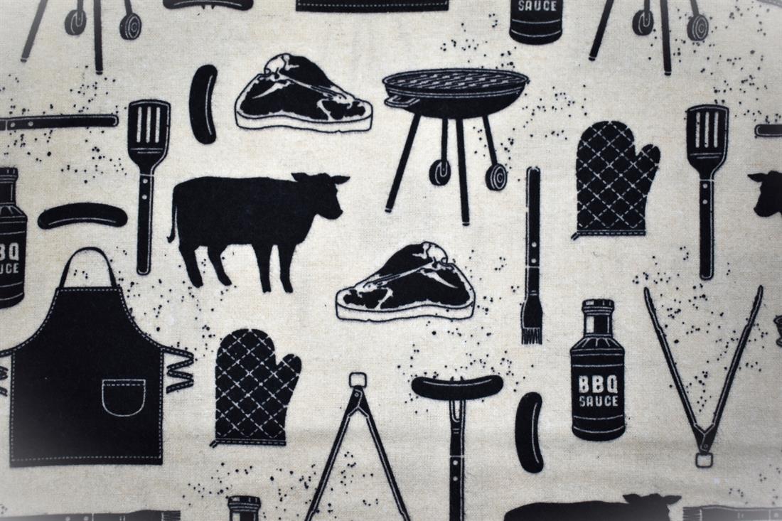 Cream Bbq - Brushed Cotton Flannel Winceyette Fabric Craft
