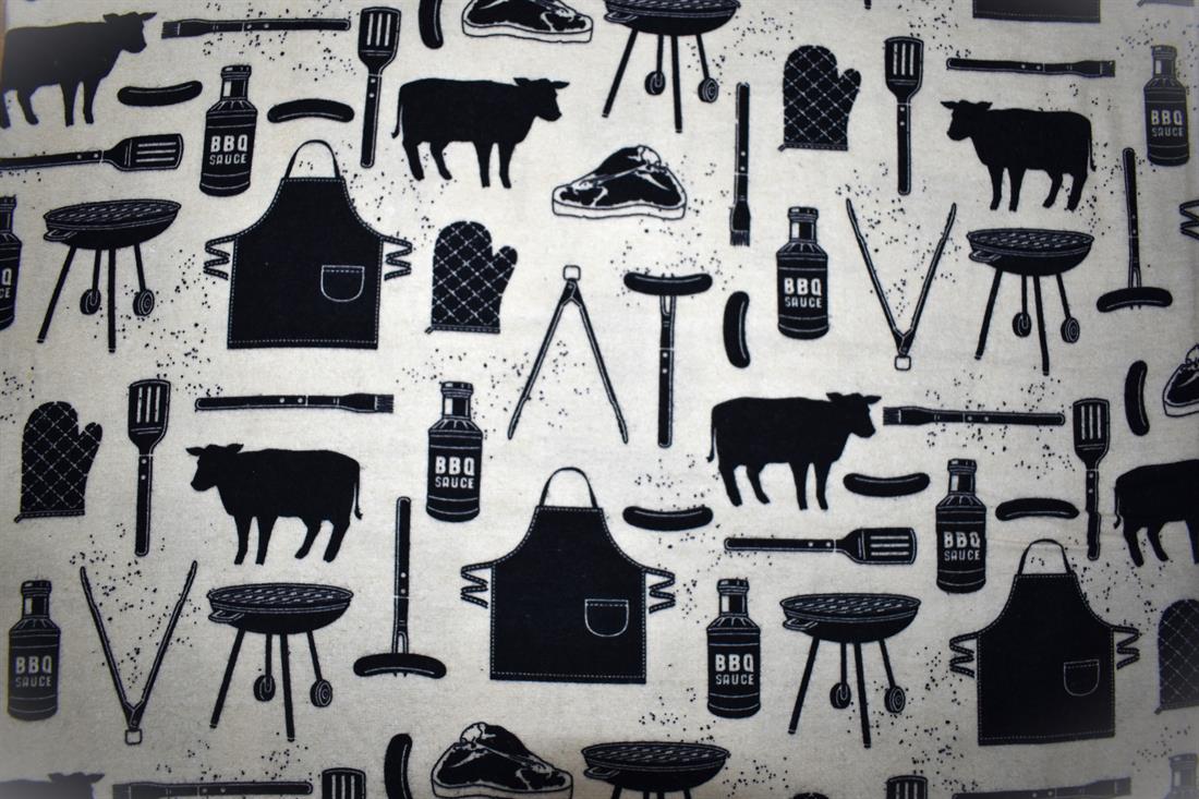 Cream Bbq - Brushed Cotton Flannel Winceyette Fabric Craft