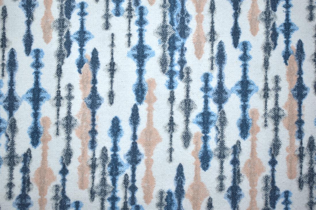 White Abstract - Brushed Cotton Flannel Winceyette Fabric Craft