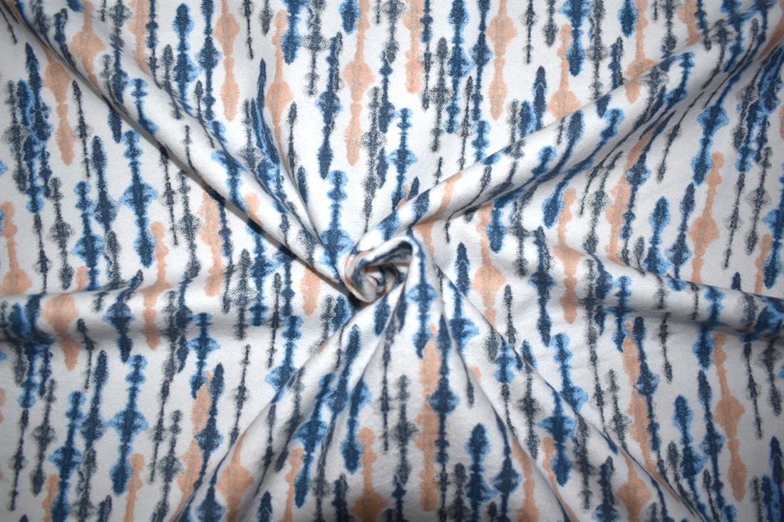 White Abstract - Brushed Cotton Flannel Winceyette Fabric Craft