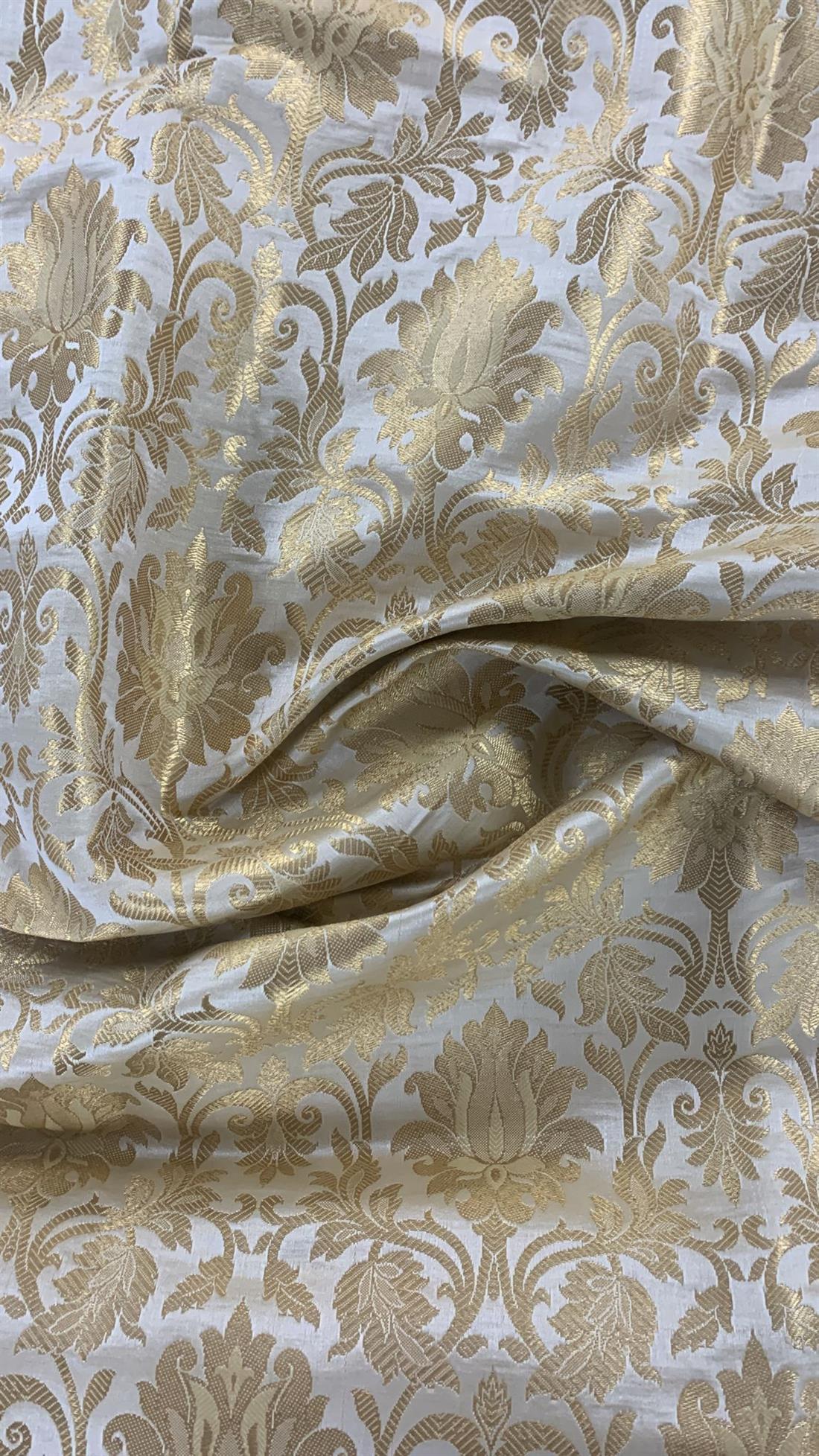 Creamy Gold Pure Brocade