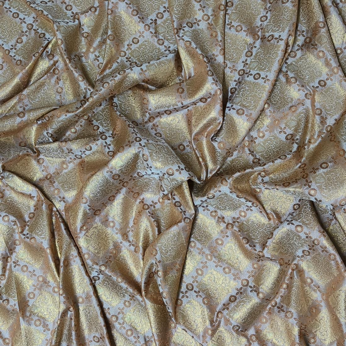 Dark Peach Brocades