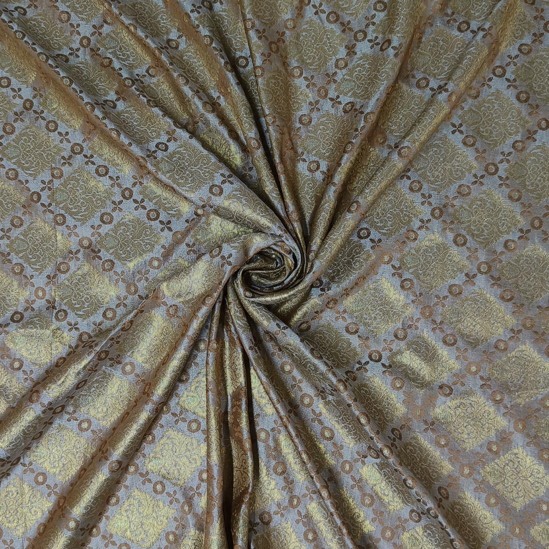 Dark Peach Brocades