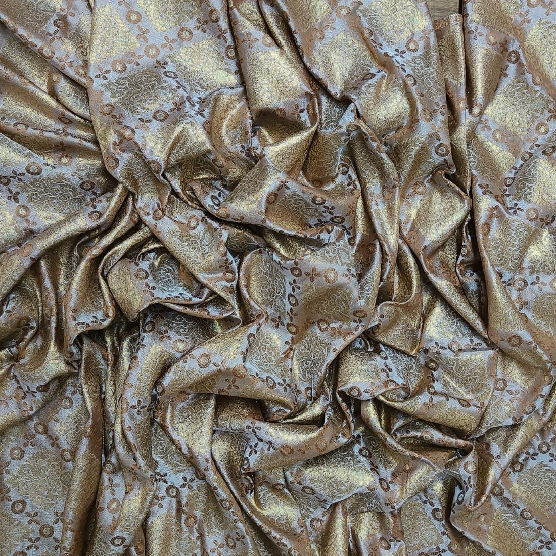 Dark Peach Brocades