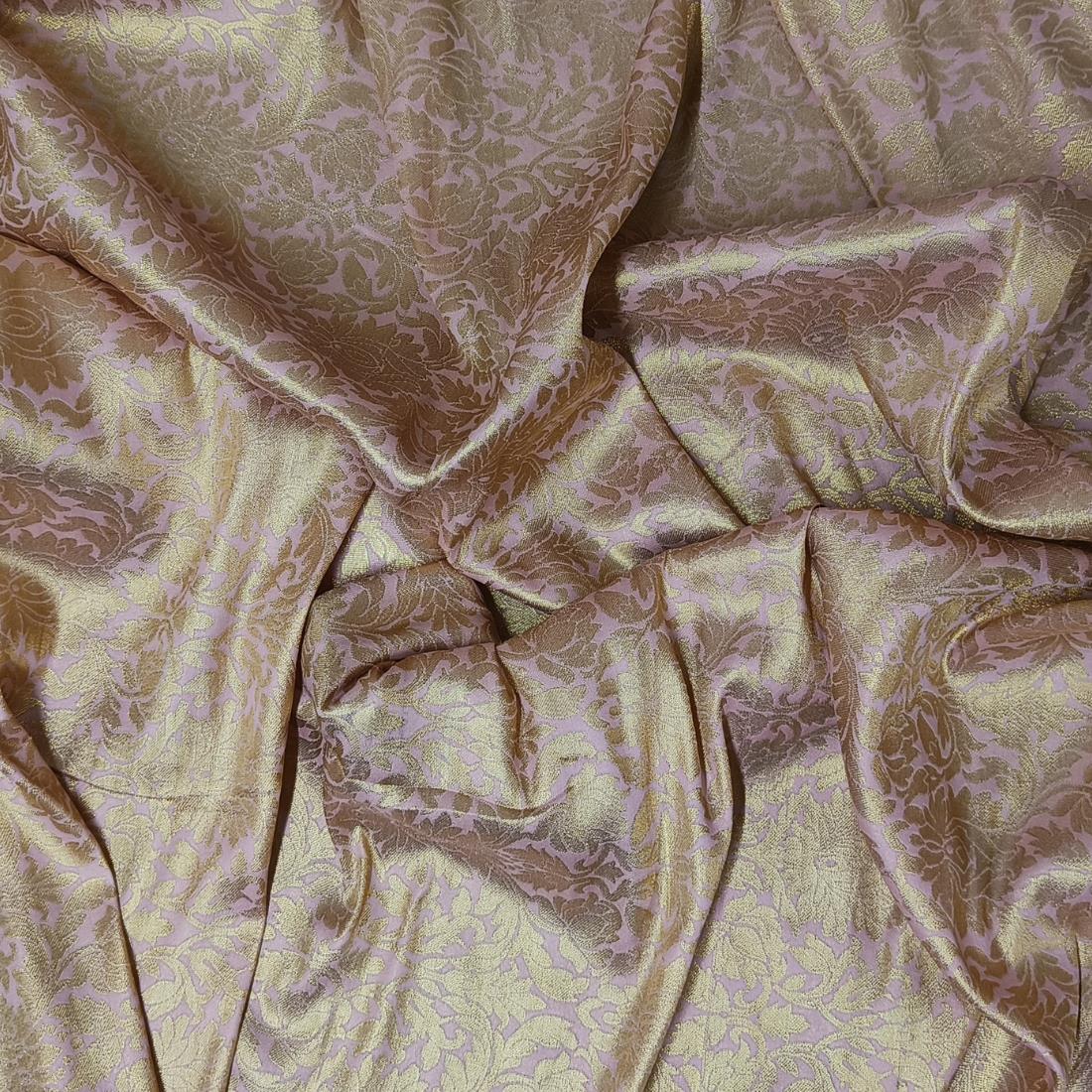 Peach & Gold Premium Quality Brocade