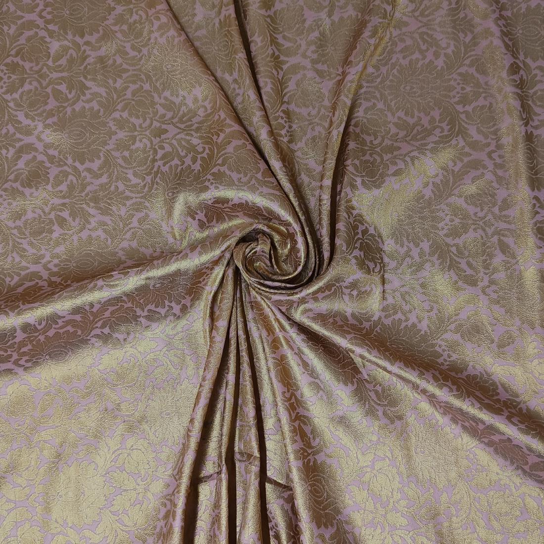 Peach & Gold Premium Quality Brocade