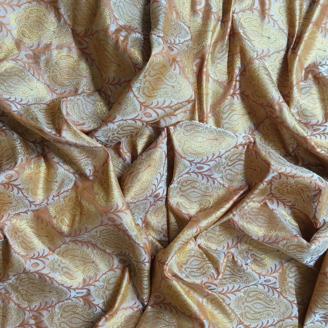 Orange Premium Quality Brocade
