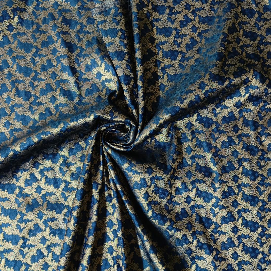 Dark Navy Premium Quality Brocade