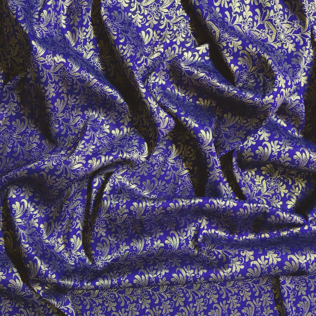 Purplish Blue Premium Quality Brocade